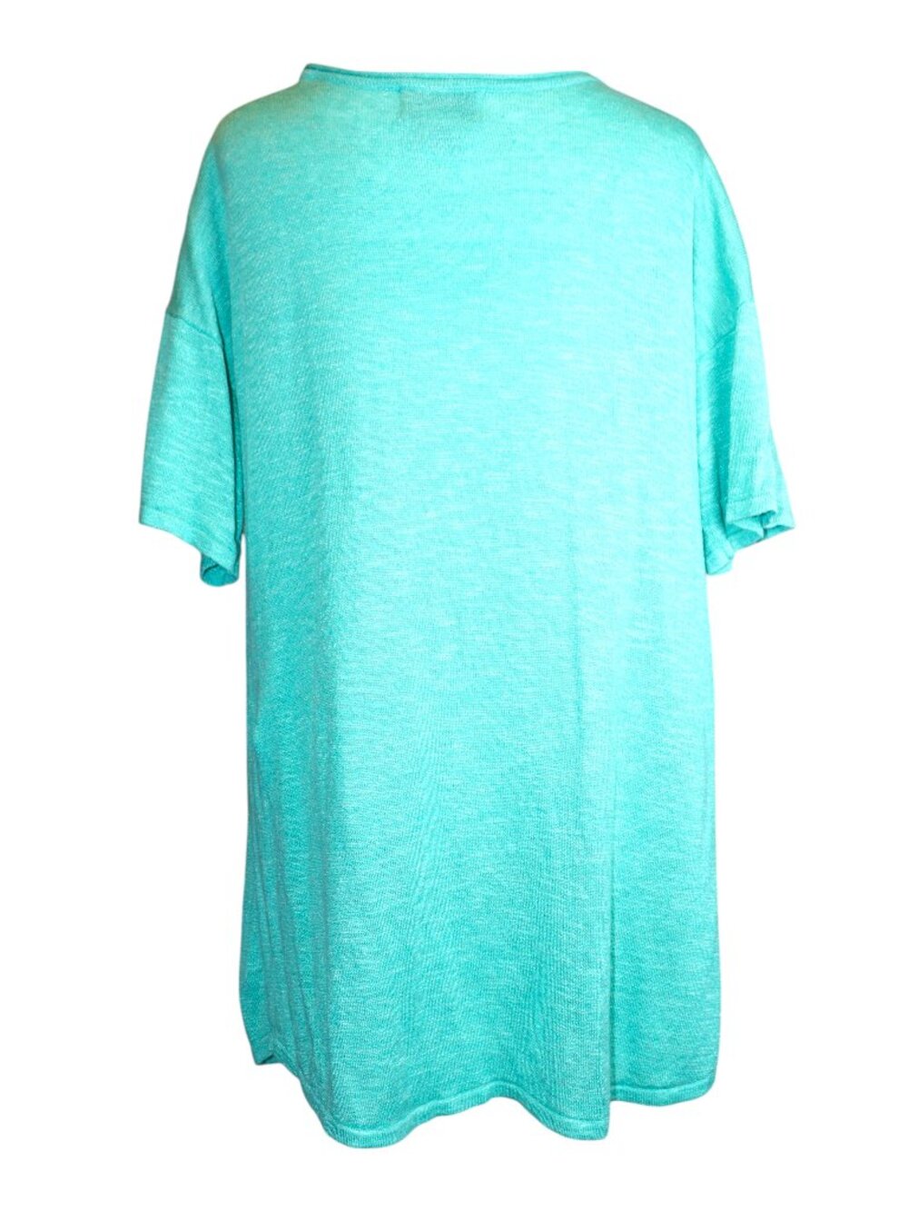 Peck & Peck Light Green Scoop Neck Short Sleeve Pullover Sweater size L GUC - Picture 4 of 6
